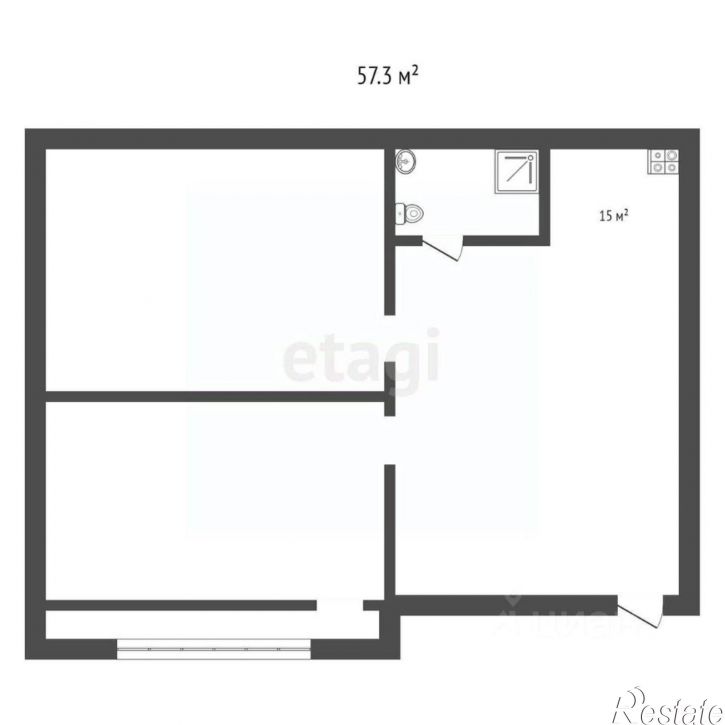 2-комн квартира