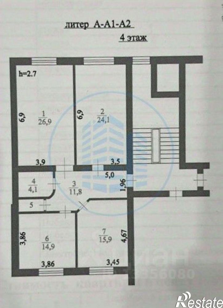 3-комн квартира Октябрьская улица, 435А,  д. 435А