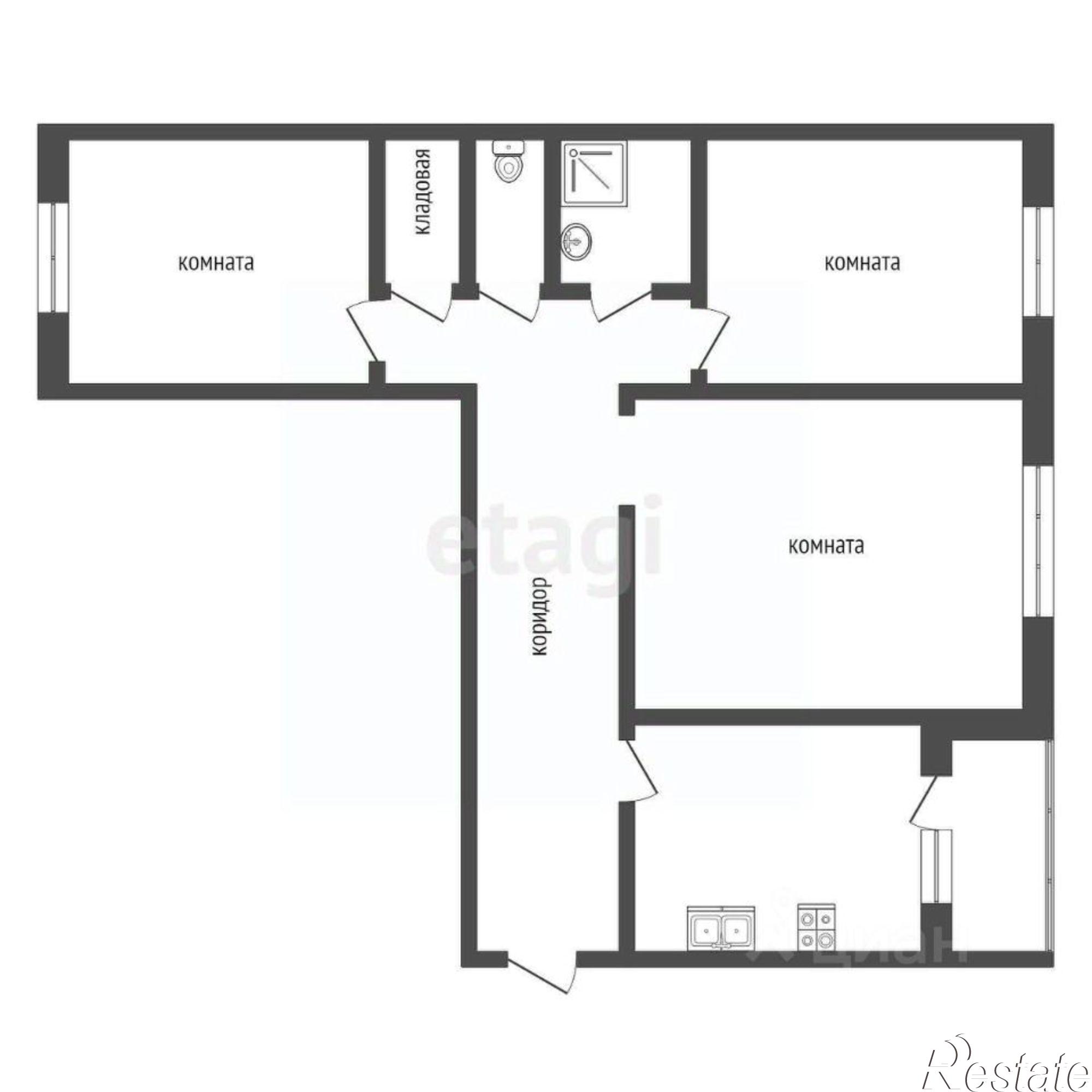 Купить квартиру за 7 700 000 рублей на улица Ермолова, 78