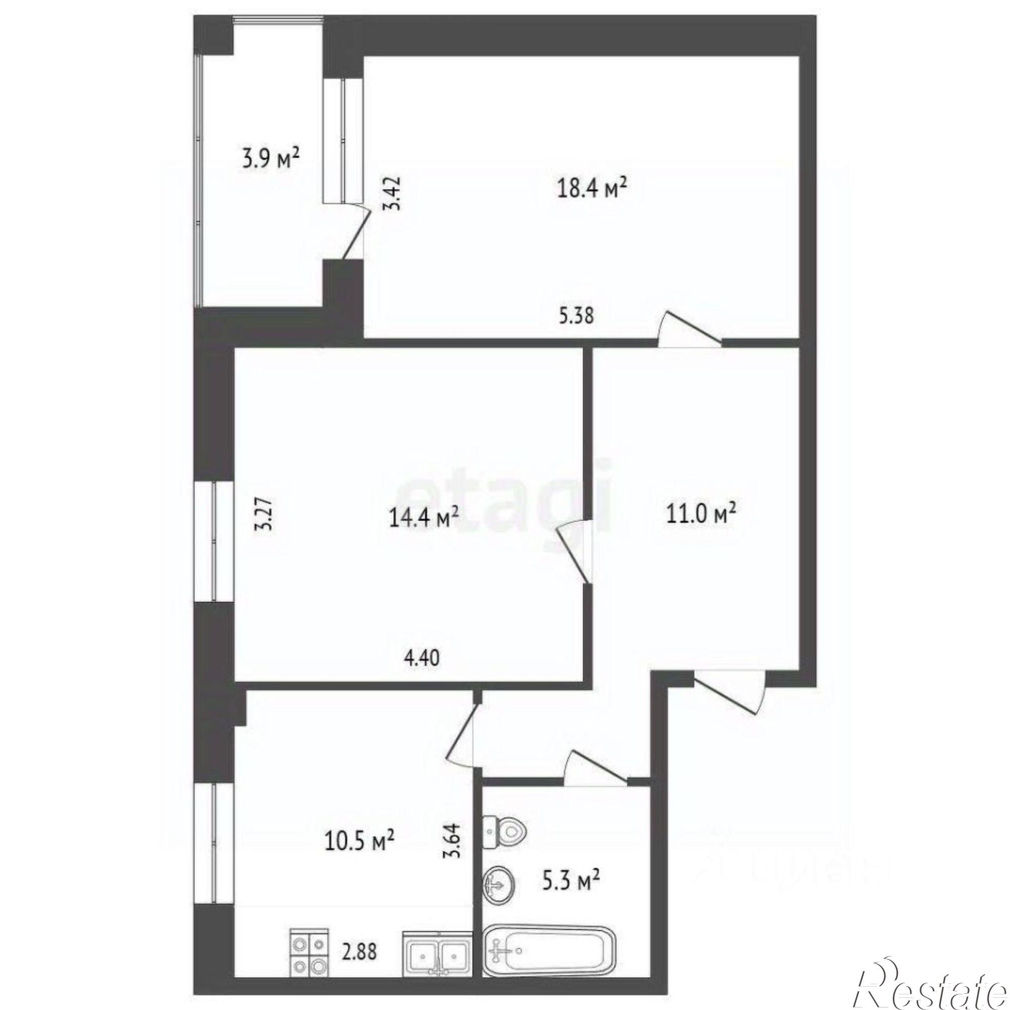 Купить квартиру за 12 500 000 рублей на улица Гагарина, 123