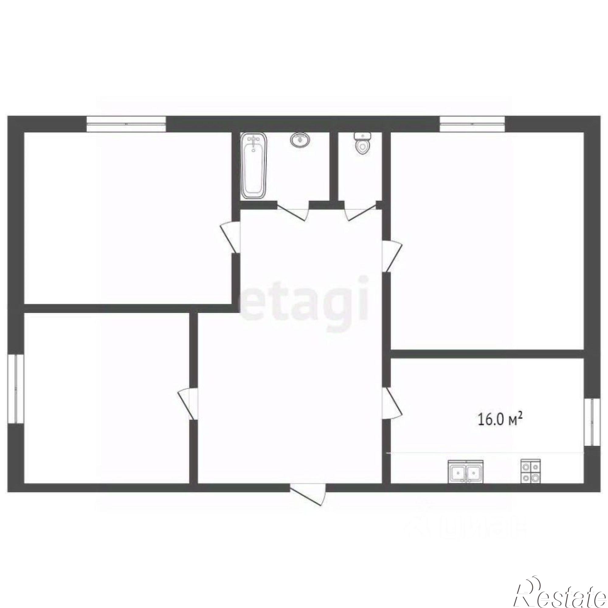 Купить квартиру за 18 000 000 рублей на улица Буачидзе, 35