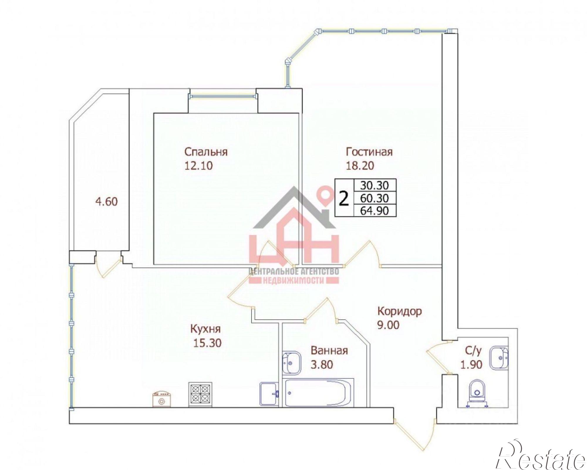 Купить квартиру за 9 950 000 рублей на улица Фридриха Энгельса, 44 к1