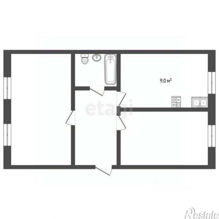 1-комн квартира улица Максима Горького, 80,  д. 80