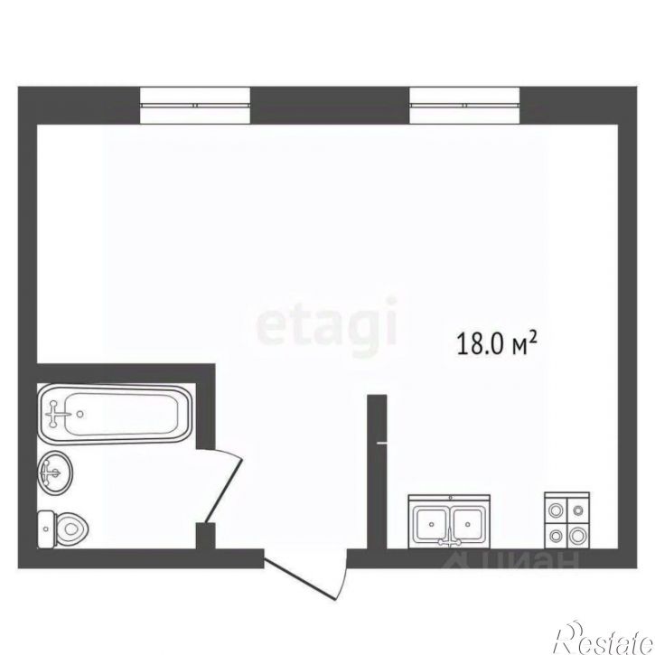 1-комн квартира улица Фридриха Энгельса, 7/39,  д. 7/39