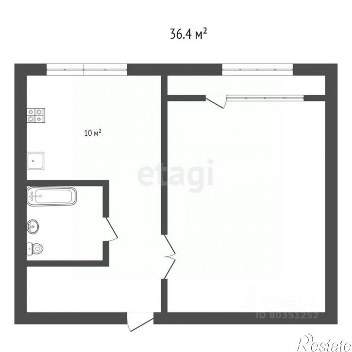 1-комн квартира Вокзальная улица, 43,  д. 43