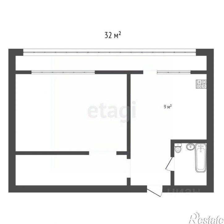 1-комн квартира улица Шмидта, 27,  д. 27