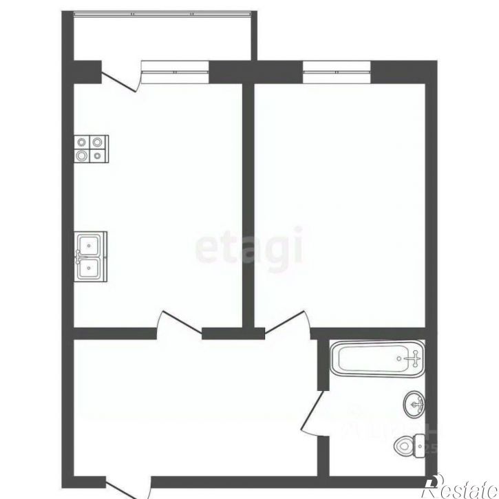 1-комн квартира улица Буачидзе, 35,  д. 35