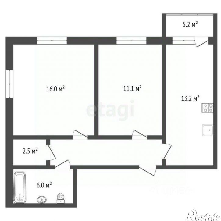 2-комн квартира Никольская улица, 10,  д. 10