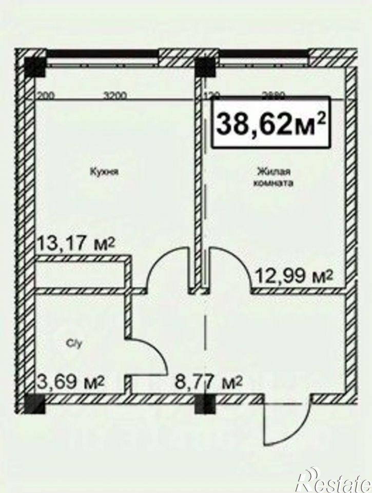 1-комн квартира в новом доме Октябрьская улица, 154А,  д. 154А