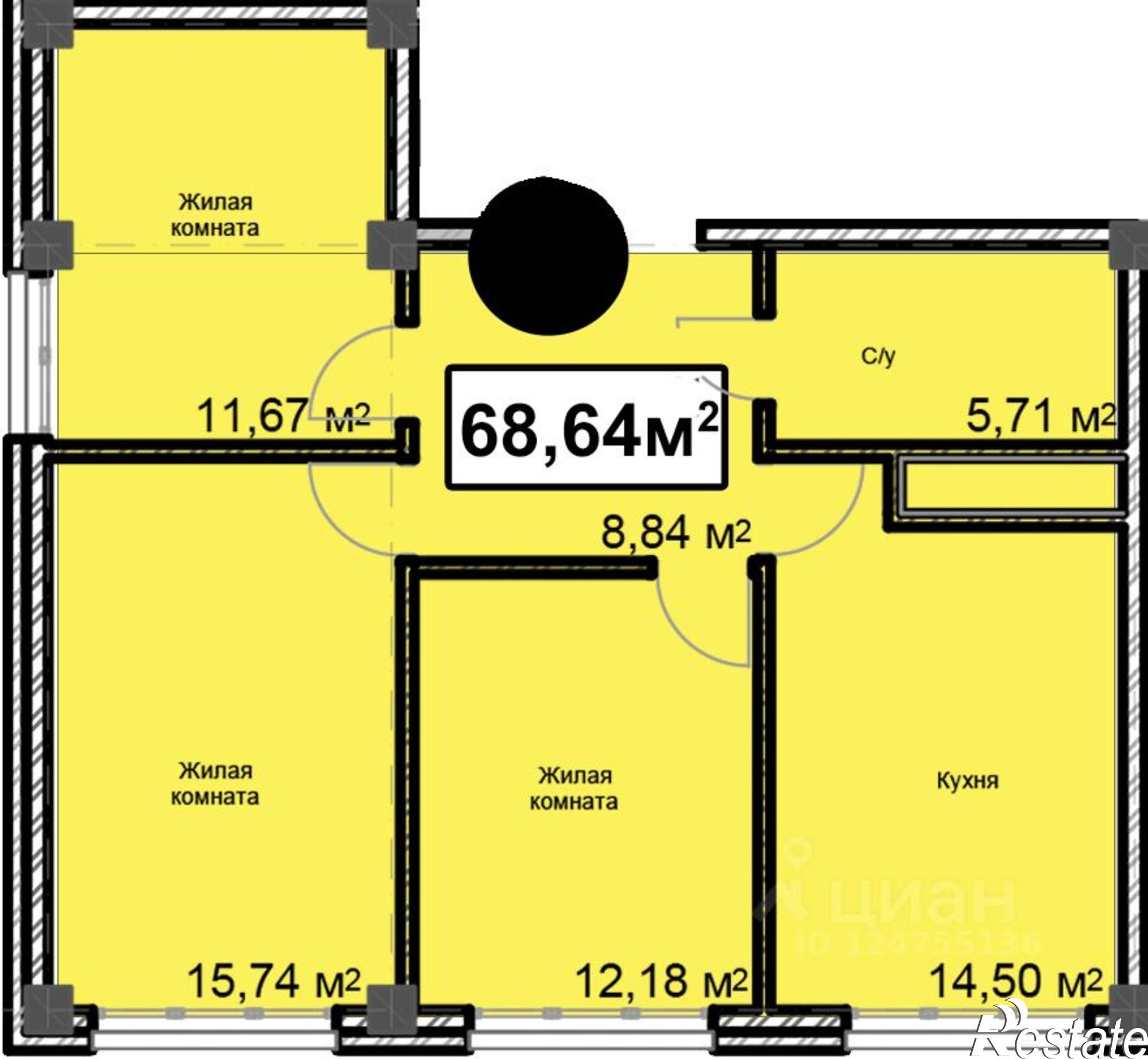 Купить квартиру за 7 207 200 рублей на Благодатная улица, 28