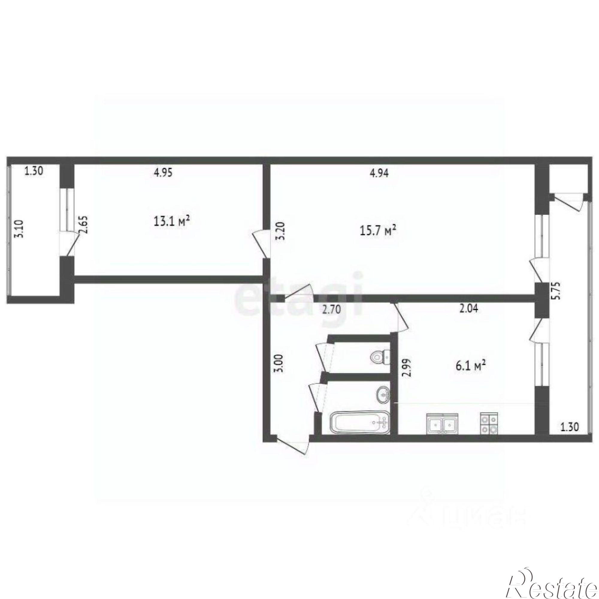 Купить квартиру за 5 200 000 рублей на Пятигорская улица, 164А/1