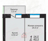 1-комн, 40кв м, этаж 4/4 ул Никольская, 27