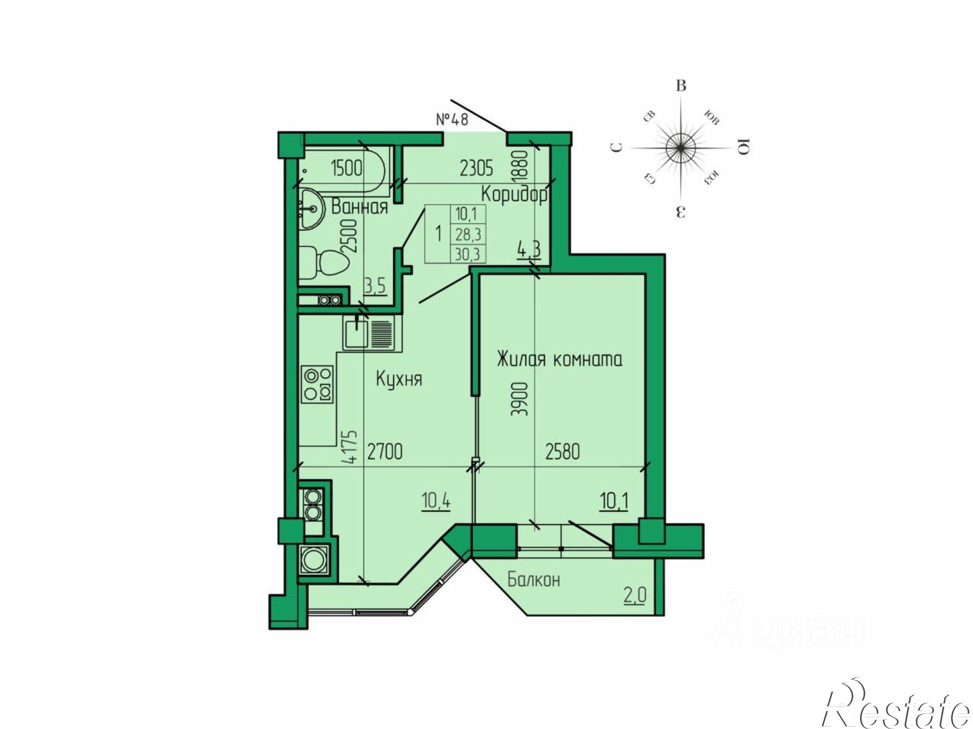Купить квартиру за 3 939 000 рублей на улица Кленовая Роща, 6