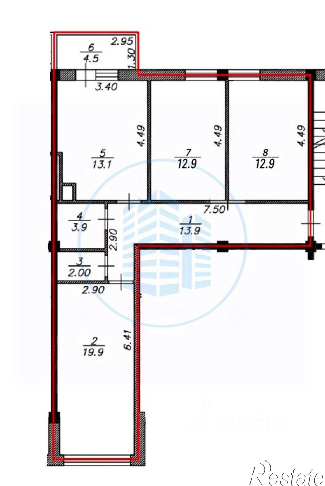 Купить квартиру за 7 200 000 рублей на Никольская улица, 15А