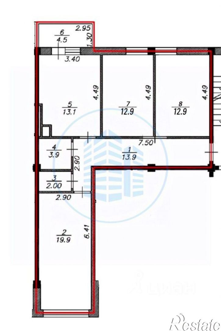 3-комн квартира Никольская улица, 15А,  д. 15А