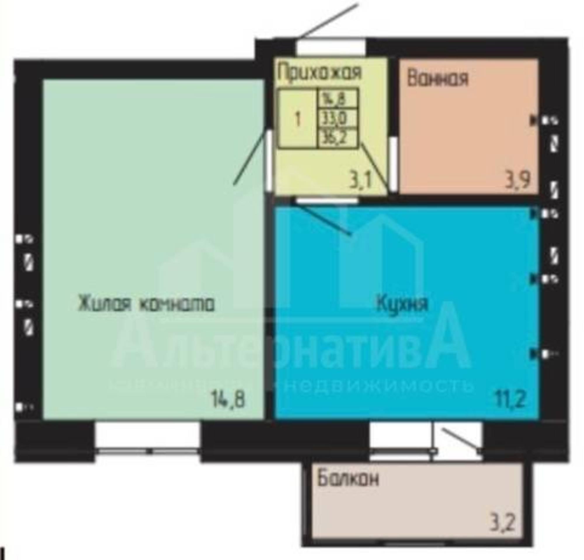 Купить квартиру за 3 982 000 рублей на Никольская ул.