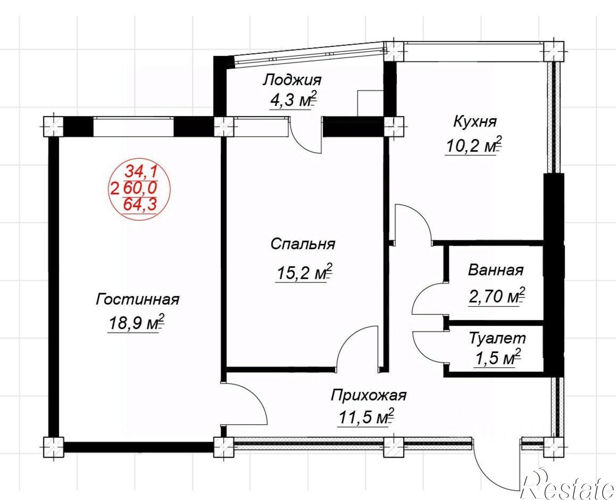 Купить квартиру за 6 200 000 рублей на ул Никольская, 21 4