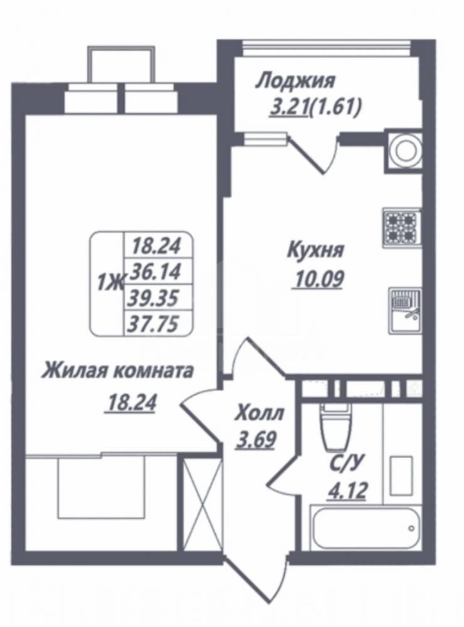 Купить квартиру за 5 100 000 рублей на Октябрьская ул.