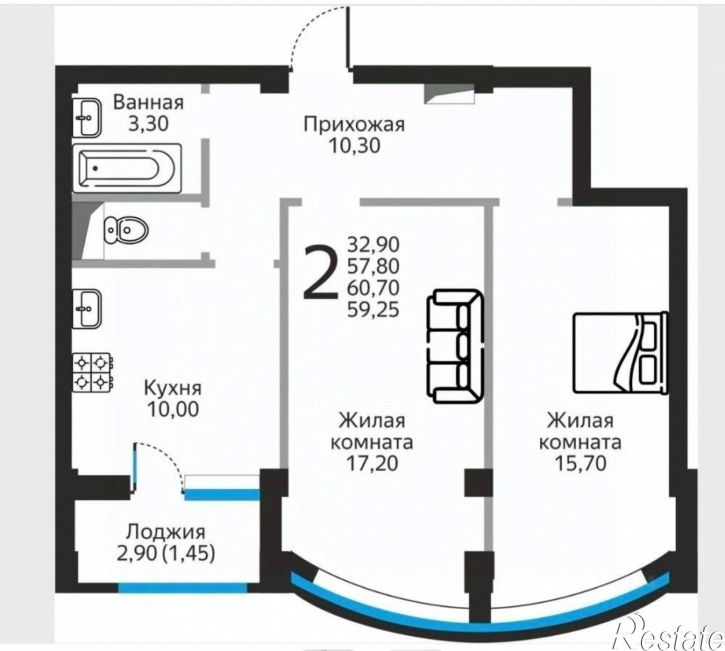 2-комн квартира улица Фридриха Энгельса, 53,  д. 53