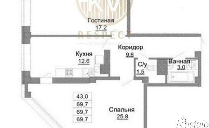 2-комн квартира ул Большевистская, 60,  д. 60