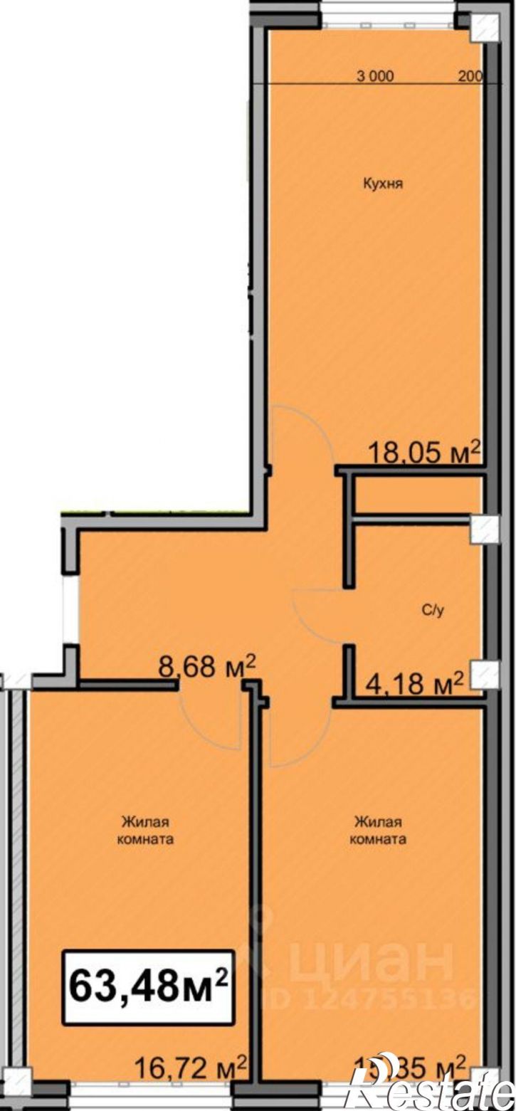 2-комн квартира в новом доме улица Гаевского, 149,  д. 149