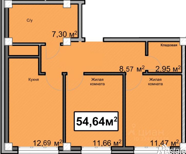 2-комн квартира в новом доме улица Гаевского, 149,  д. 149