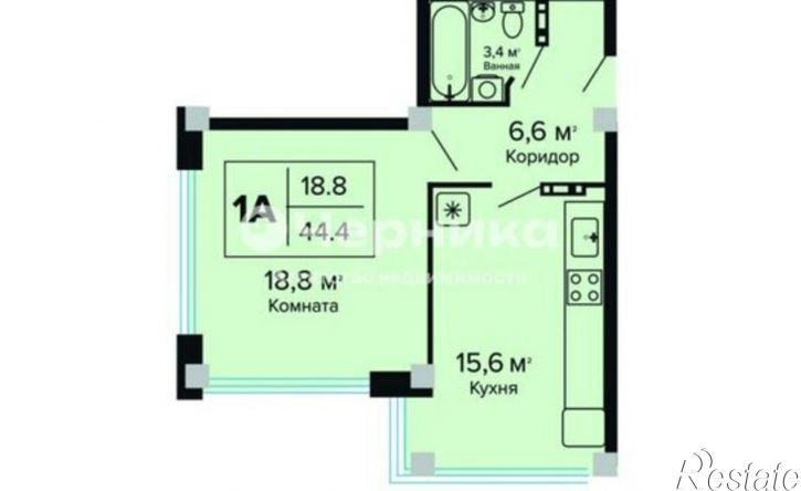 1-комн квартира ул Радужная, 2,  д. 2
