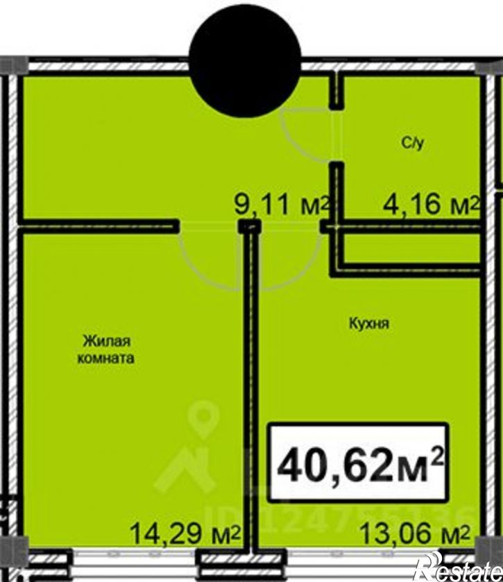 1-комн квартира в новом доме ул Благодатная, 24,  д. 24