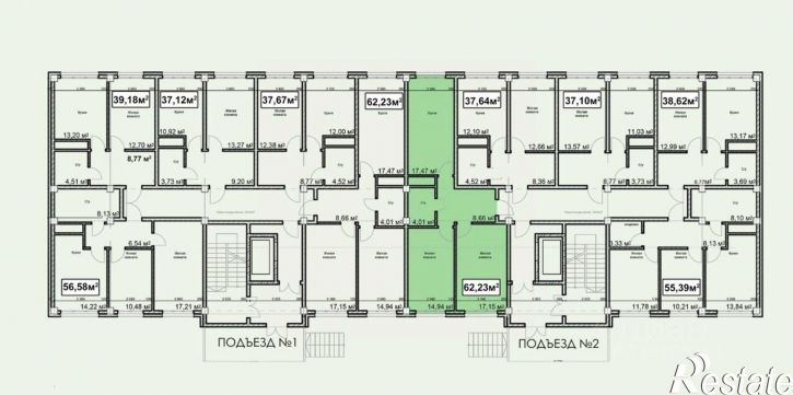 2-комн квартира в новом доме ул Благодатная, 22 1,  д. 22 1,  к. 1