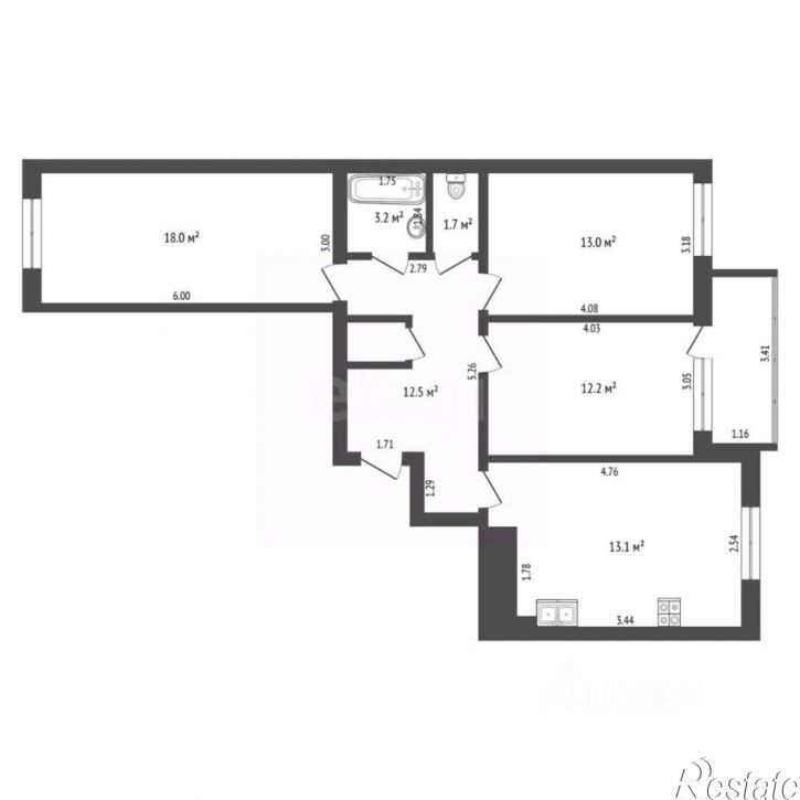 3-комн квартира улица Орджоникидзе, 64,  д. 64