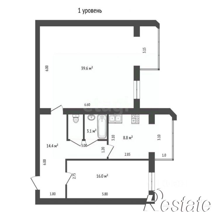 4-комн квартира улица Маяковского, 16,  д. 16
