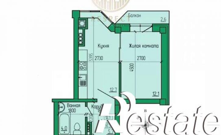 1-комн квартира улица Кленовая Роща, 12,  д. 12
