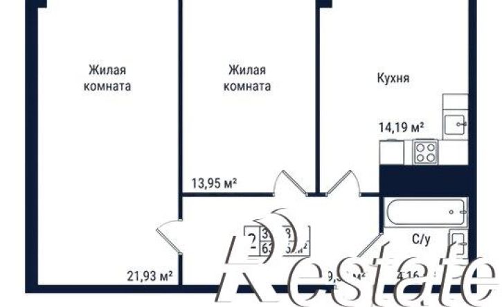 2-комн квартира в новом доме ул Благодатная, 28,  д. 28