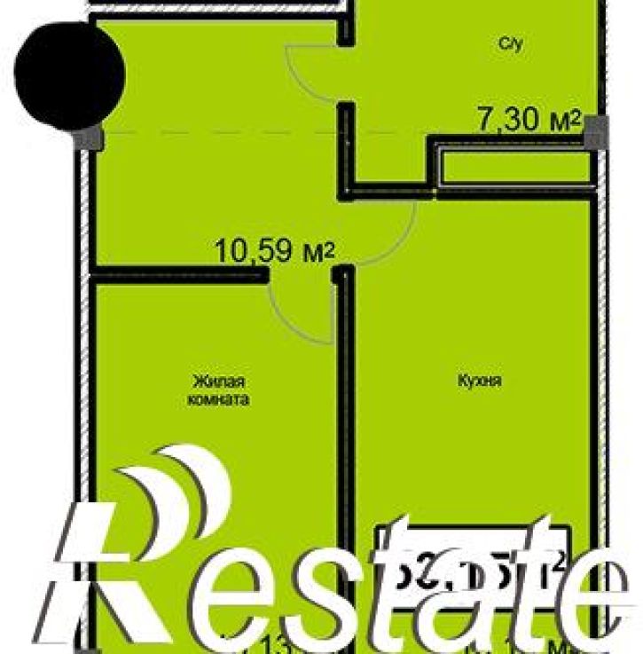 1-комн квартира в новом доме Октябрьская улица, 190Б,  д. 190Б