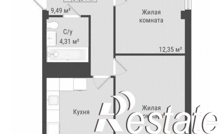 2-комн квартира в новом доме ул Благодатная, 28,  д. 28