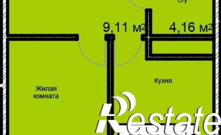 1-комн квартира в новом доме Октябрьская улица, 190Б,  д. 190Б