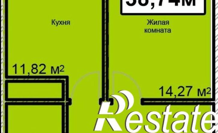 1-комн квартира в новом доме Октябрьская улица, 190Б,  д. 190Б