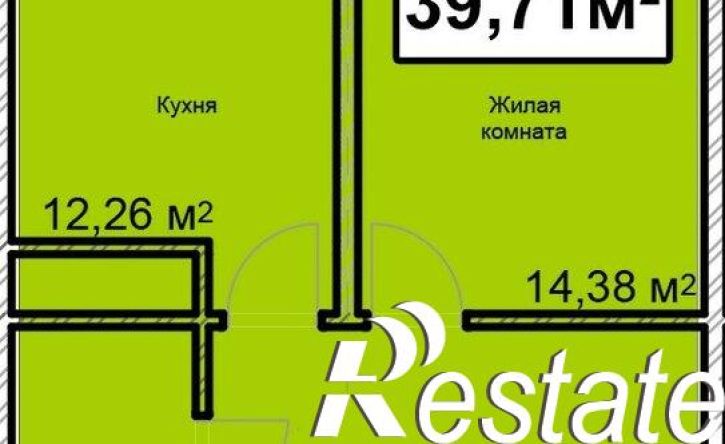1-комн квартира в новом доме ул Благодатная, 28,  д. 28