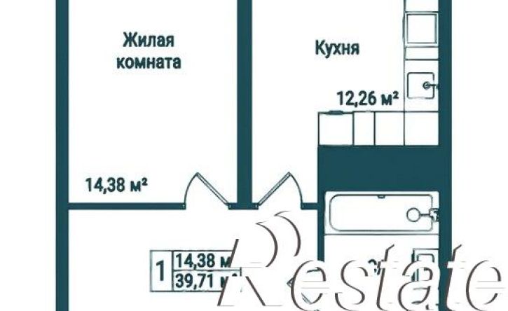 1-комн квартира в новом доме ул Благодатная, 28,  д. 28