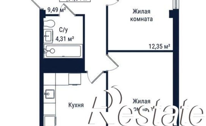 2-комн квартира в новом доме ул Благодатная, 28,  д. 28