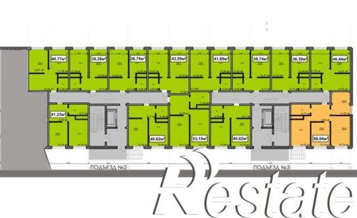 1-комн квартира в новом доме Октябрьская улица, 190Б,  д. 190Б