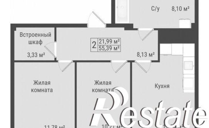 2-комн квартира в новом доме улица Гаевского, 149,  д. 149
