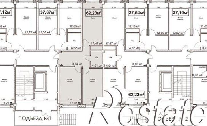 2-комн квартира в новом доме улица Гаевского, 149,  д. 149