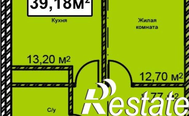1-комн квартира в новом доме Октябрьская улица, 154А,  д. 154А