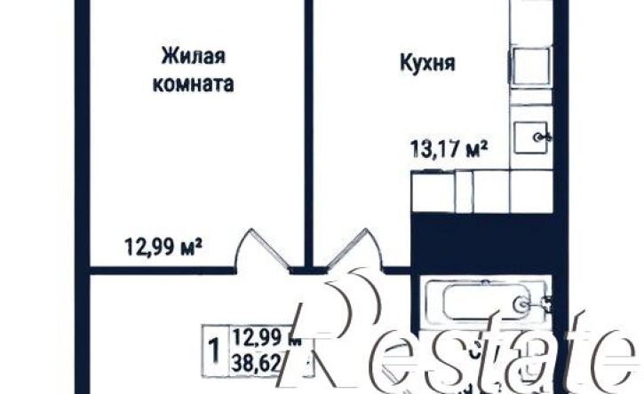 1-комн квартира в новом доме улица Гаевского, 149,  д. 149