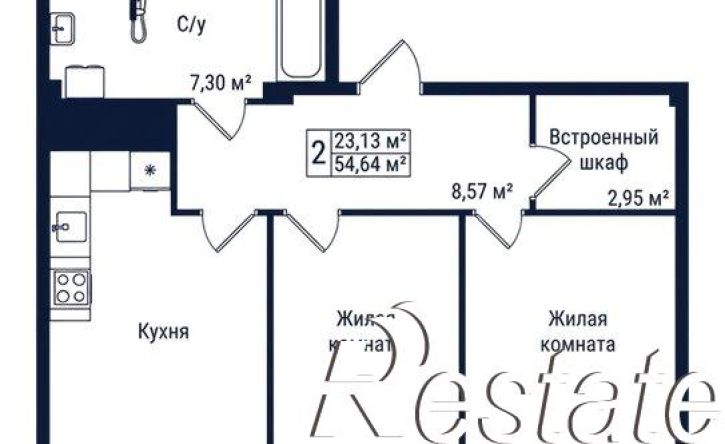 2-комн квартира в новом доме улица Гаевского, 149,  д. 149
