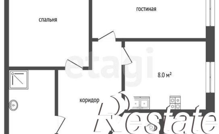 2-комн квартира улица Маяковского, 15,  д. 15